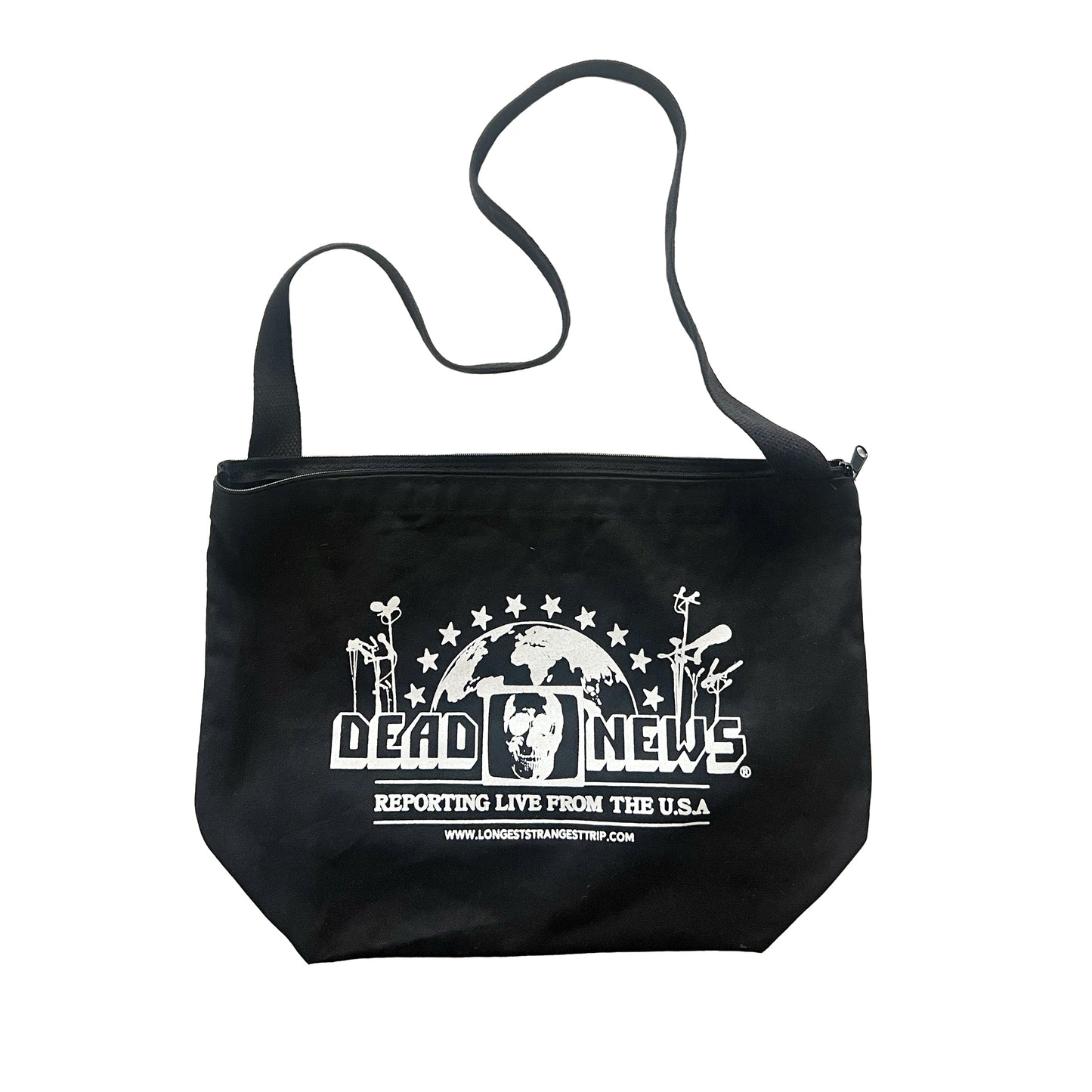Dead News Messenger Tote Bags