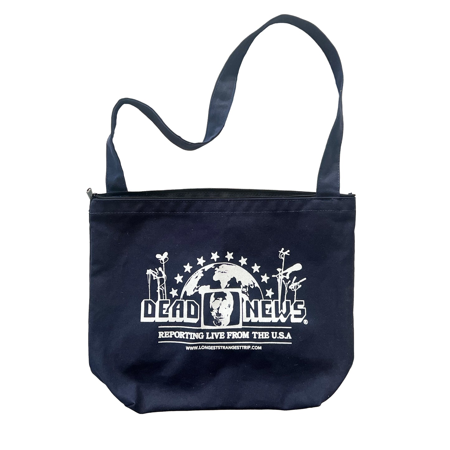 Dead News Messenger Tote Bags