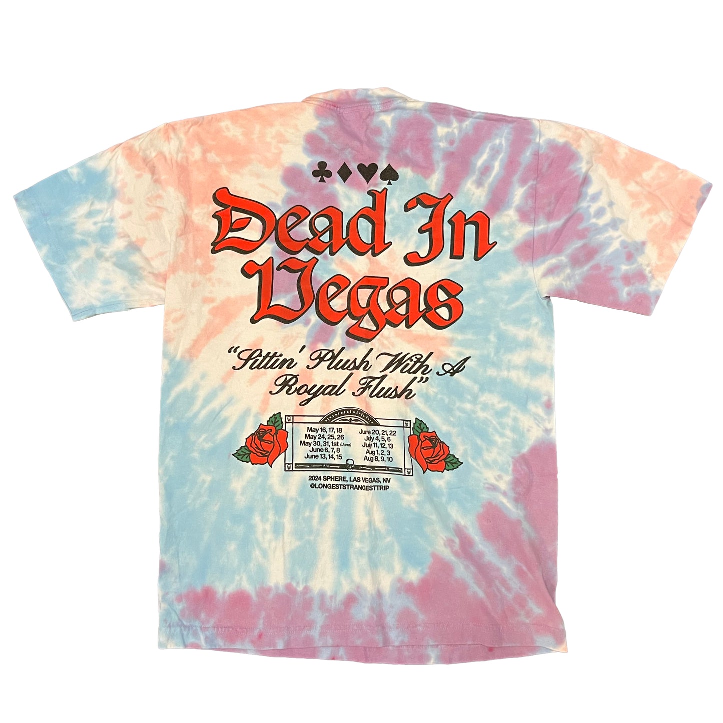 Tie-Dye Dead in Vegas Tee (Bubble Gum/Baby Blue/Lilac)