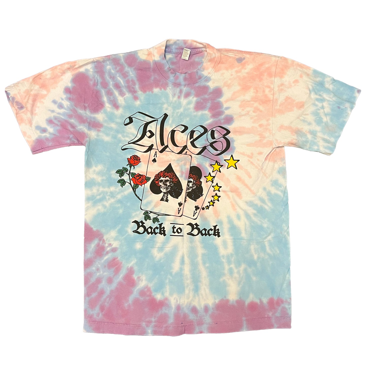 Tie-Dye Dead in Vegas Tee (Bubble Gum/Baby Blue/Lilac)