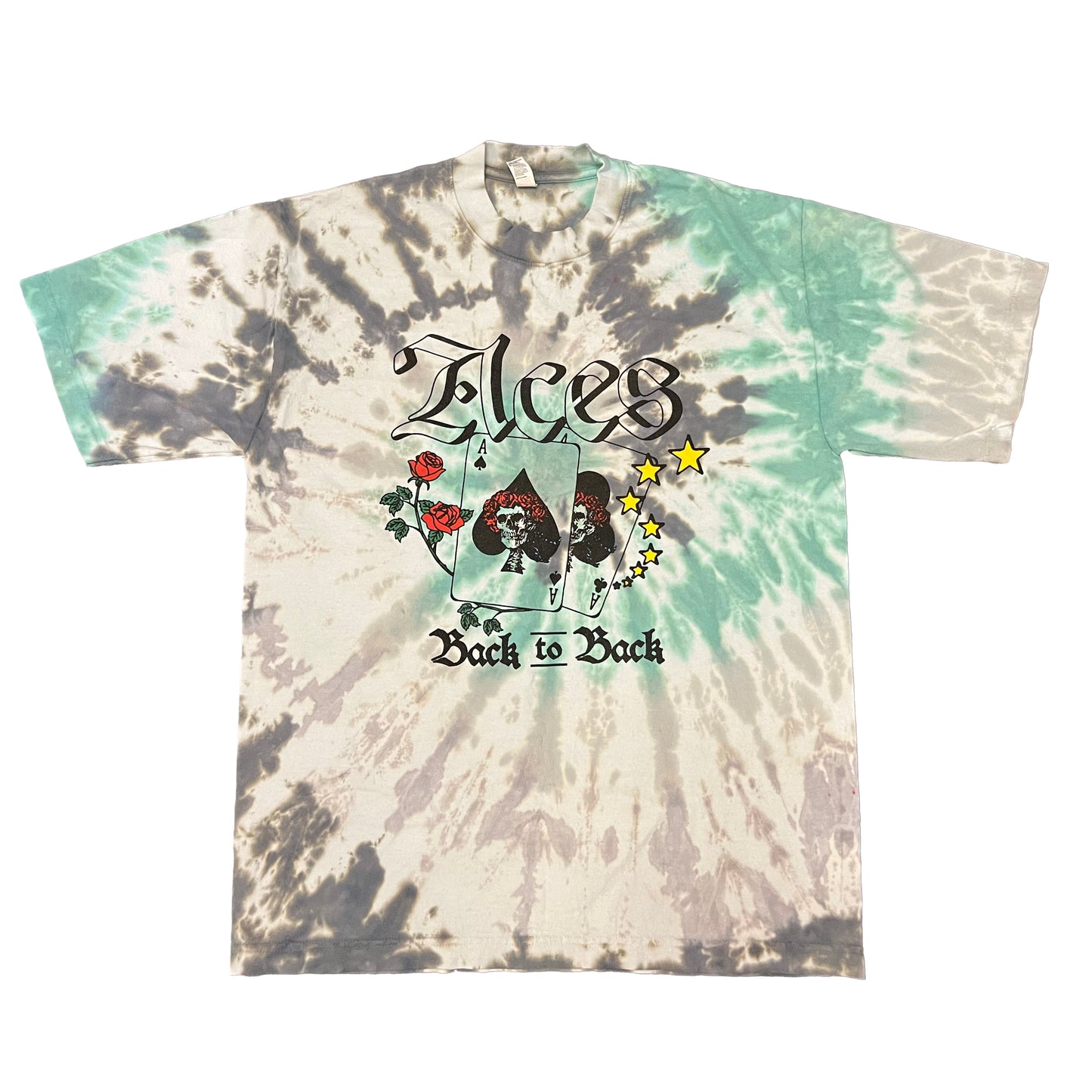 (SALE) Tie-Dye Dead in Vegas Tee (Mist Grey/Timber Wolf/Sea Glass)